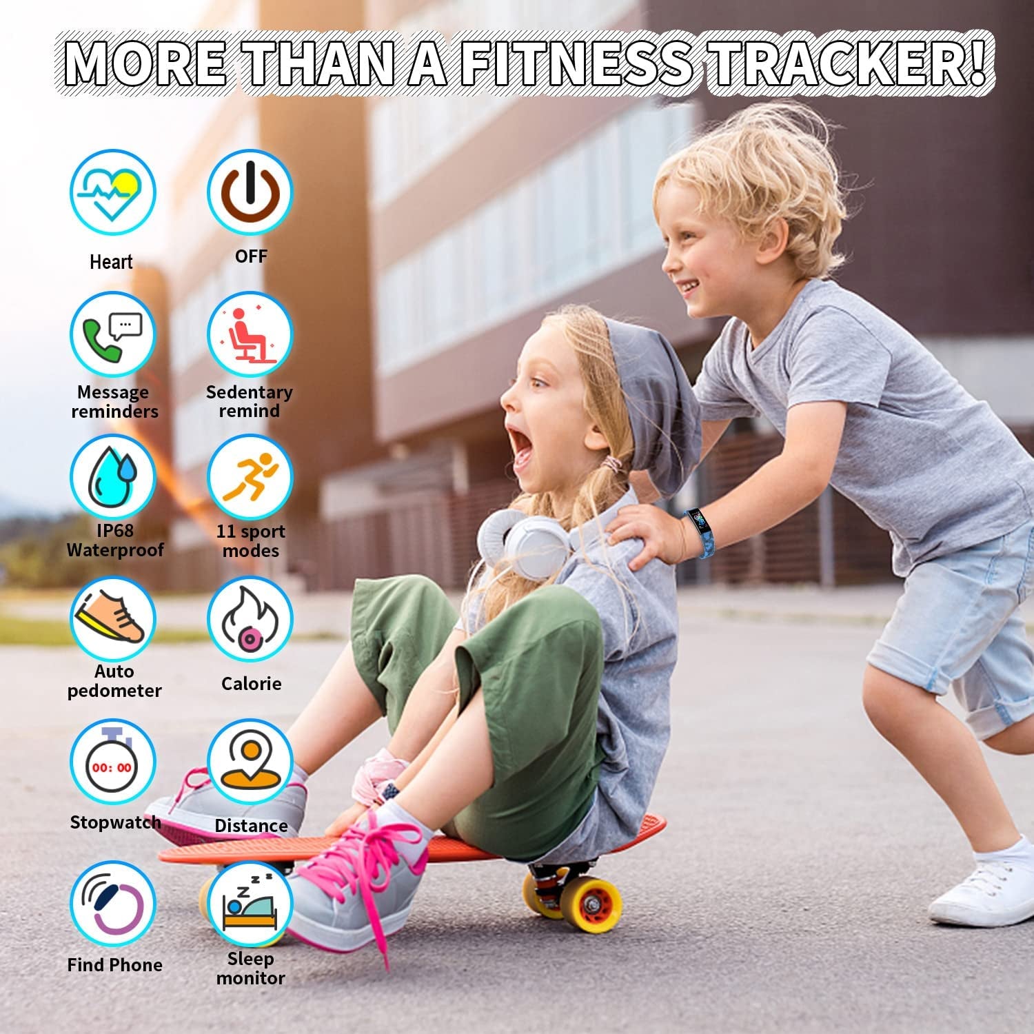 Ultimate Fitness Tracker Watch - Waterproof Smartwatch with 11 Sport Modes, Pedometer & Stopwatch for Ages 6-16