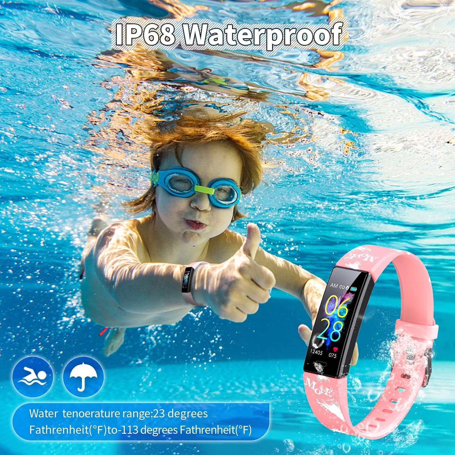 Ultimate Fitness Tracker Watch - Waterproof Smartwatch with 11 Sport Modes, Pedometer & Stopwatch for Ages 6-16